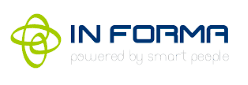 Logo da empresa "IN-FORMA powered by smart people"