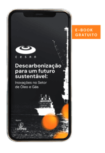 Um celular com o título: Descarbonização para um futuro sustentável