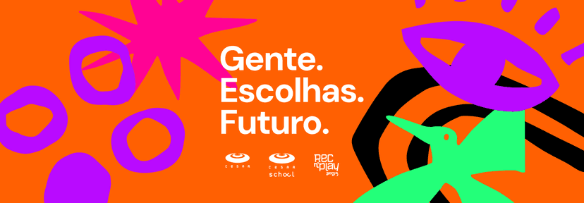 Banner com identidade visual do CESAR e CESAR School para o REC'n'Play 2025